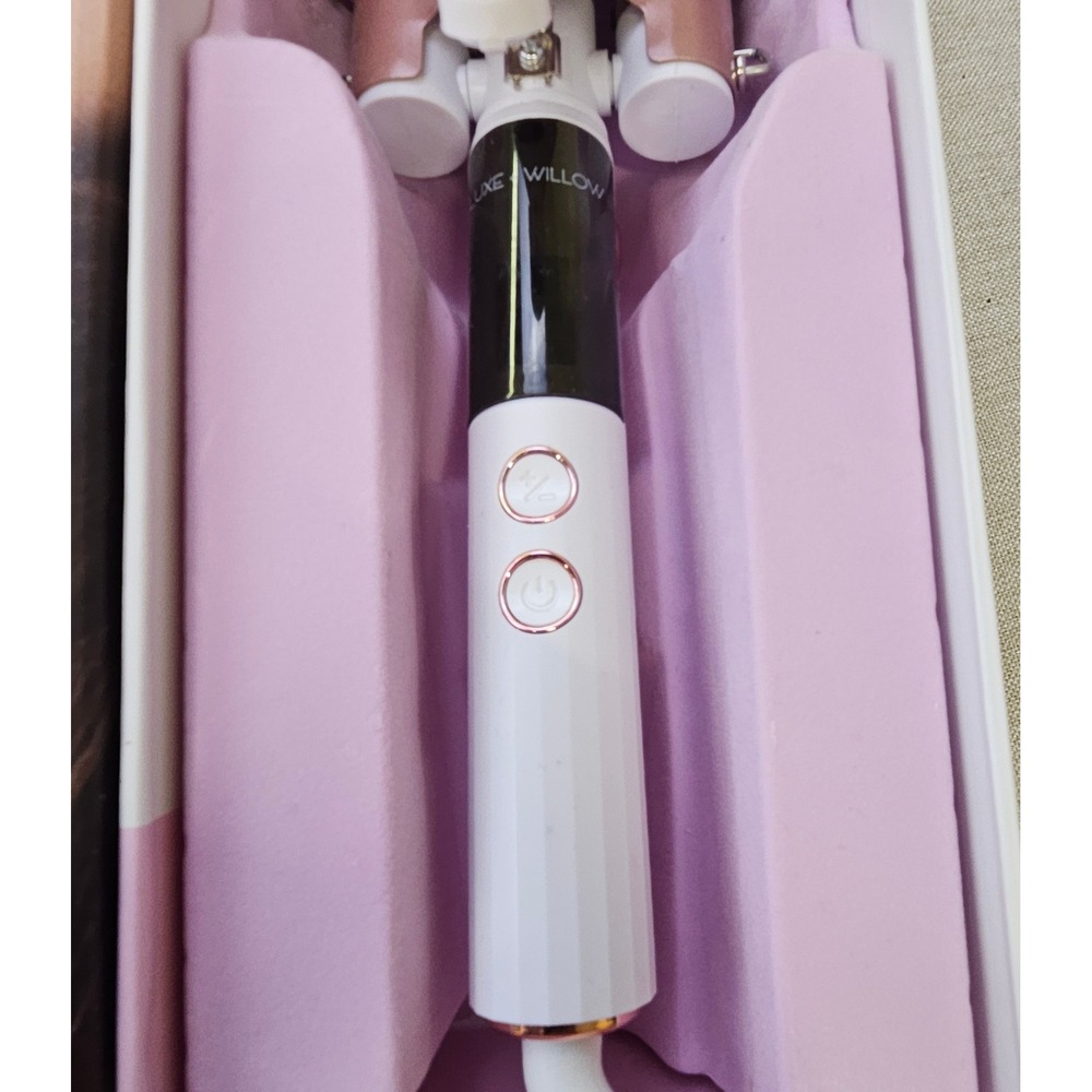 L+W BIO Ripple Triple Barrel Waver 1" Ceramic Hair Waver White Rose Gold LW-0744 - Picture 9 of 16